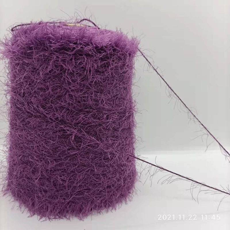 3CM Nylon Feather Yarn With Streight Pile Fur Like For Sweater